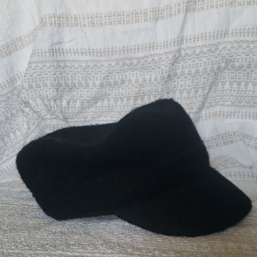 Black Wool Cap One Size - Picture 3 of 10